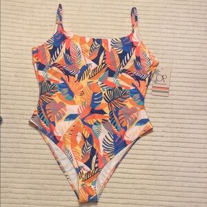 OP women’s Tropical Print Swimsuit - Multicolor
